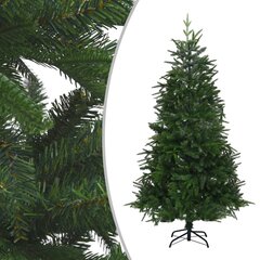vidaXL mākslīgā Ziemassvētku egle ar LED un bumbiņām, 240 cm, zaļa цена и информация | Искусственные елки | 220.lv
