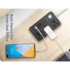 Ldnio Power Socket / сетевой фильтр / удлинитель с розетками 3x USB A Q.C 3.0, 1x USB C PD, 3A, 3x250V 10A 2500W цена и информация | Удлинители | 220.lv