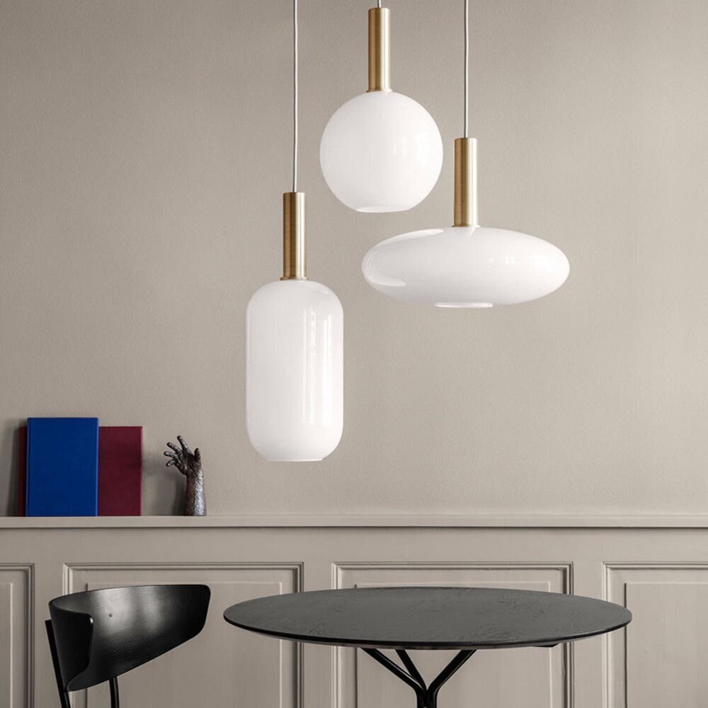 Piekaramā lampa Blanca, gold/white cena un informācija | Lustras | 220.lv