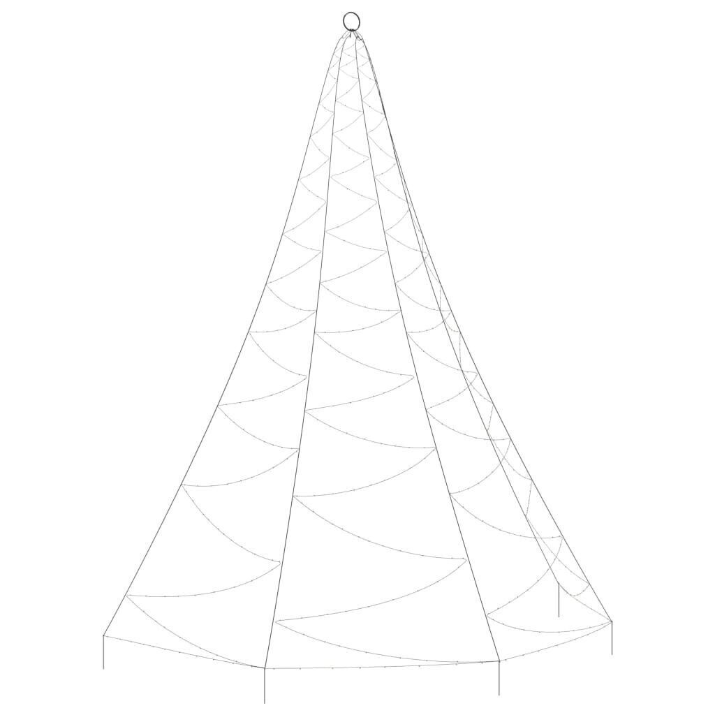 vidaXL sienas dekorācija ar metāla āķi, 720 krāsainas LED, 5 m cena un informācija | Mākslīgās egles, vainagi, statīvi | 220.lv