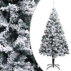 vidaXL mākslīgā Ziemassvētku egle ar sniegu, zaļa, 400 cm, PVC cena un informācija | Mākslīgās egles, vainagi, statīvi | 220.lv