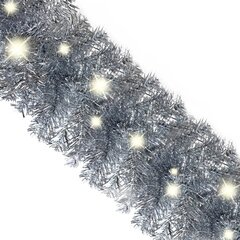 vidaXL Ziemassvētku vītne ar LED lampiņām, 20 m, sudrabaina цена и информация | Гирлянды | 220.lv