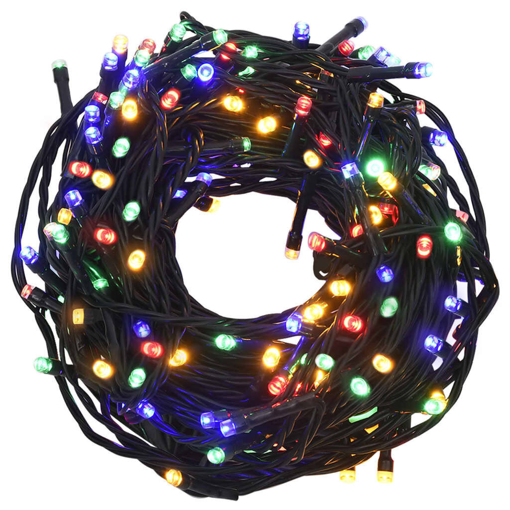 vidaXL gaismas virtene ar 400 LED, krāsaina, 40 m, 8 efekti cena un informācija | Ziemassvētku lampiņas, LED virtenes | 220.lv