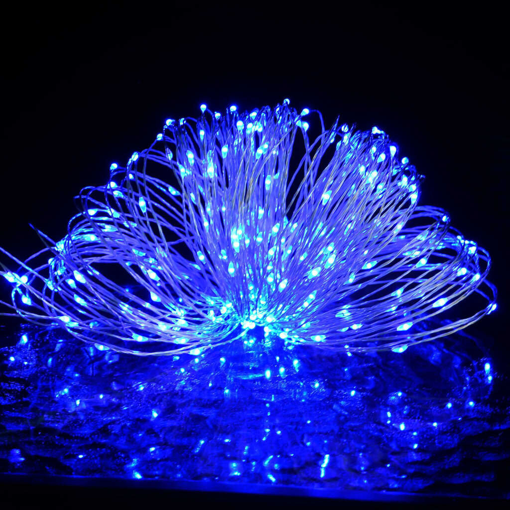 vidaXL LED lampiņu virtene ar 300 LED, zila 30 m цена и информация | Ziemassvētku lampiņas, LED virtenes | 220.lv