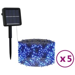 vidaXL solārā lampiņu virtene, 5 gab., 5x200 LED, zila cena un informācija | Ziemassvētku lampiņas, LED virtenes | 220.lv