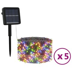 vidaXL solārā lampiņu virtene, 5 gab., 5x200 LED, daudzkrāsaina цена и информация | Гирлянды | 220.lv