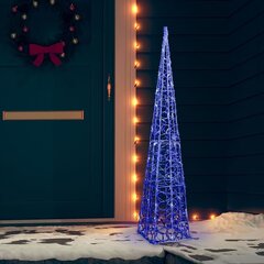 vidaXL LED lampiņu dekorācija, akrils, konusveida, 120 cm, zila цена и информация | Рождественские украшения | 220.lv
