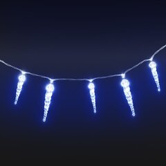 vidaXL Ziemassvētku lampiņas lāsteku formā, 40 gab., zilas, akrils cena un informācija | Ziemassvētku dekorācijas | 220.lv