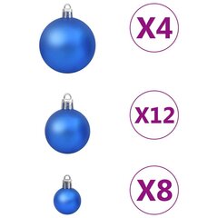 vidaXL Ziemassvētku bumbas, 100 gab., zilas цена и информация | Елочные игрушки | 220.lv