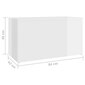 vidaXL mantu lāde, spīdīgi balta, 84x42x46 cm, kokskaidu plāksne cena un informācija | Veļas grozi un mantu uzglabāšanas kastes | 220.lv