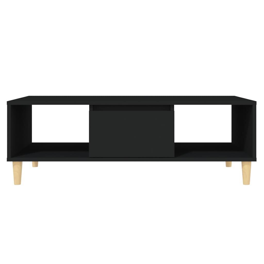 vidaXL kafijas galdiņš, 103,5x60x35 cm, melns, skaidu plāksne cena un informācija | Žurnālgaldiņi | 220.lv