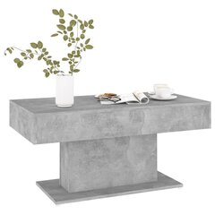 vidaXL kafijas galdiņš, betona pelēks, 96x50x45 cm, skaidu plāksne cena un informācija | Žurnālgaldiņi | 220.lv