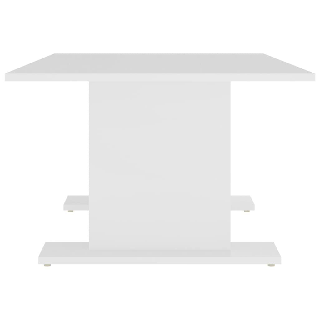 vidaXL kafijas galdiņš, balts, 103,5x60x40 cm, skaidu plāksne cena un informācija | Žurnālgaldiņi | 220.lv