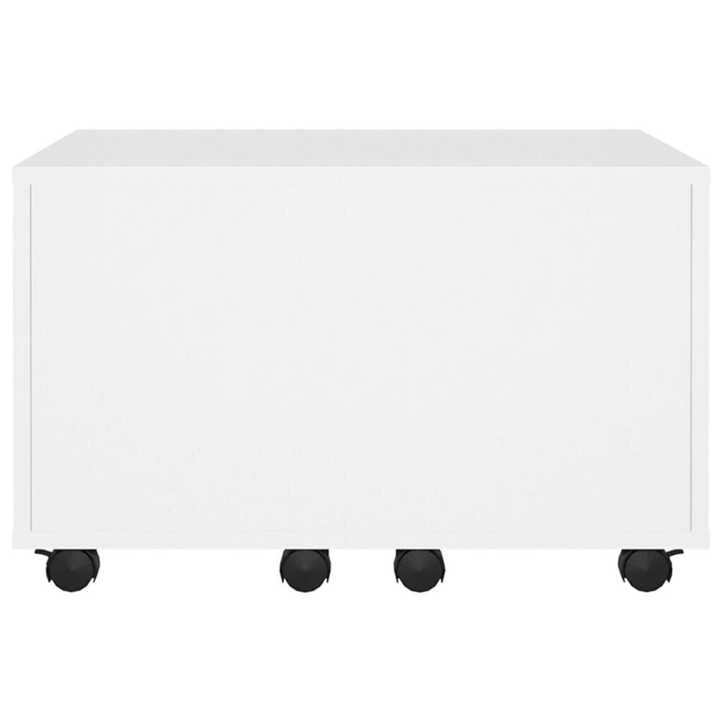 vidaXL kafijas galdiņš, balts, 60x60x38 cm, skaidu plāksne cena un informācija | Žurnālgaldiņi | 220.lv