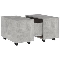 vidaXL kafijas galdiņš, betona pelēks, 60x60x38 cm, skaidu plāksne cena un informācija | Žurnālgaldiņi | 220.lv