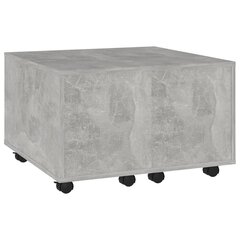 vidaXL kafijas galdiņš, betona pelēks, 60x60x38 cm, skaidu plāksne cena un informācija | Žurnālgaldiņi | 220.lv