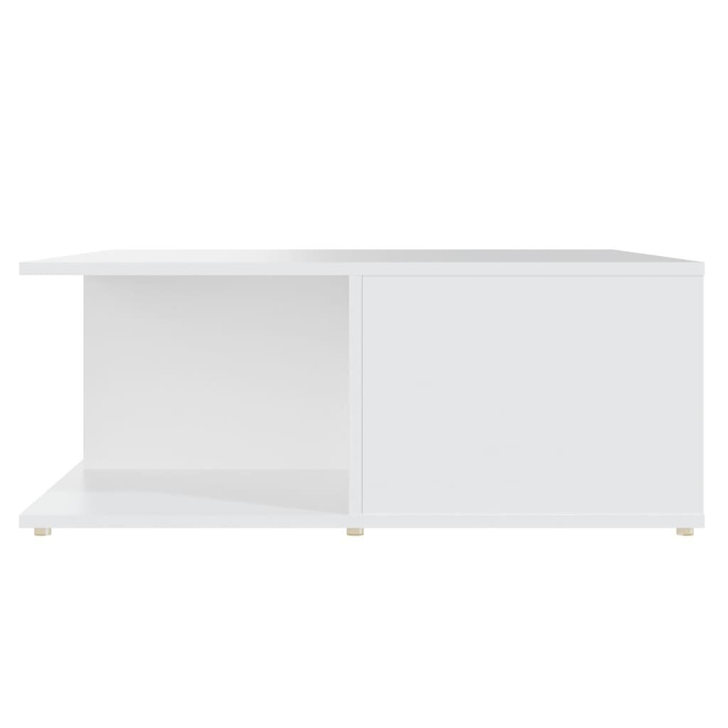 vidaXL kafijas galdiņš, balts, 80x80x31 cm, skaidu plāksne cena un informācija | Žurnālgaldiņi | 220.lv