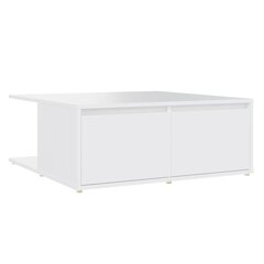 vidaXL kafijas galdiņš, balts, 80x80x31 cm, skaidu plāksne cena un informācija | Žurnālgaldiņi | 220.lv