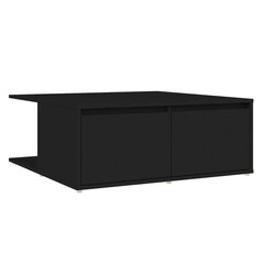 vidaXL kafijas galdiņš, 80x80x31 cm, melns, skaidu plāksne cena un informācija | Žurnālgaldiņi | 220.lv
