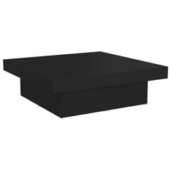vidaXL kafijas galdiņš, melns, 90x90x28 cm, skaidu plāksne cena un informācija | Žurnālgaldiņi | 220.lv