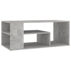 vidaXL kafijas galdiņš, betona pelēks, 100x50x40 cm, skaidu plāksne cena un informācija | Žurnālgaldiņi | 220.lv