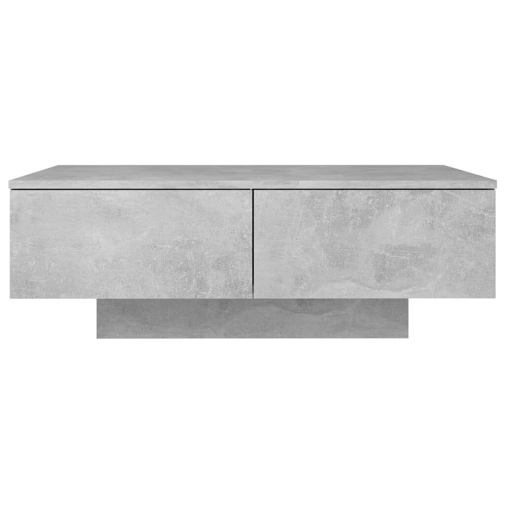 vidaXL kafijas galdiņš, betona pelēks, 90x60x31 cm, skaidu plāksne cena un informācija | Žurnālgaldiņi | 220.lv