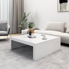 vidaXL kafijas galdiņš, 100x100x35 cm, balts, skaidu plāksne цена и информация | Журнальные столики | 220.lv