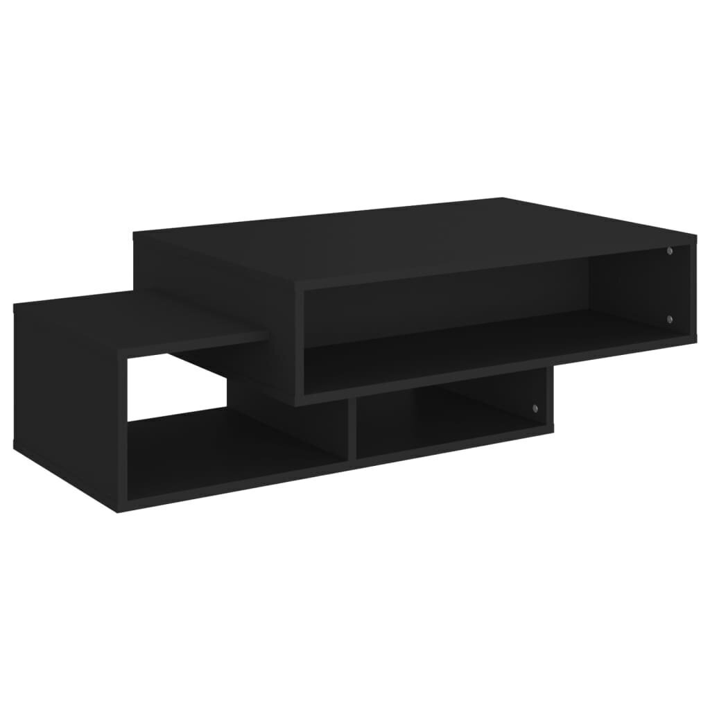 vidaXL kafijas galdiņš, melns, 105x55x32 cm, skaidu plāksne cena un informācija | Žurnālgaldiņi | 220.lv