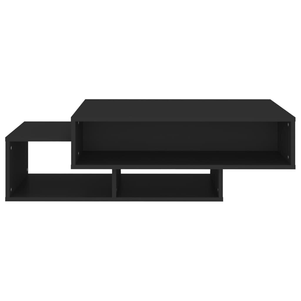 vidaXL kafijas galdiņš, melns, 105x55x32 cm, skaidu plāksne cena un informācija | Žurnālgaldiņi | 220.lv