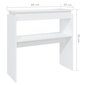 vidaXL konsoles galdiņš, balts, 80x30x80 cm, skaidu plāksne cena un informācija | Žurnālgaldiņi | 220.lv