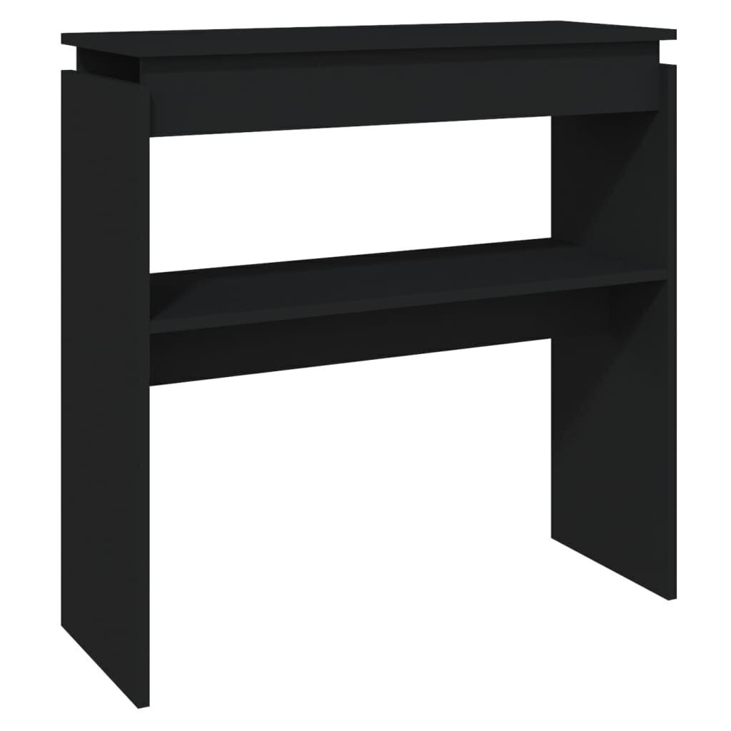 vidaXL konsoles galdiņš, melns, 80x30x80 cm, kokskaidu plāksne cena un informācija | Žurnālgaldiņi | 220.lv