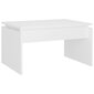 vidaXL kafijas galdiņš, balts, 68x50x38 cm, skaidu plāksne cena un informācija | Žurnālgaldiņi | 220.lv
