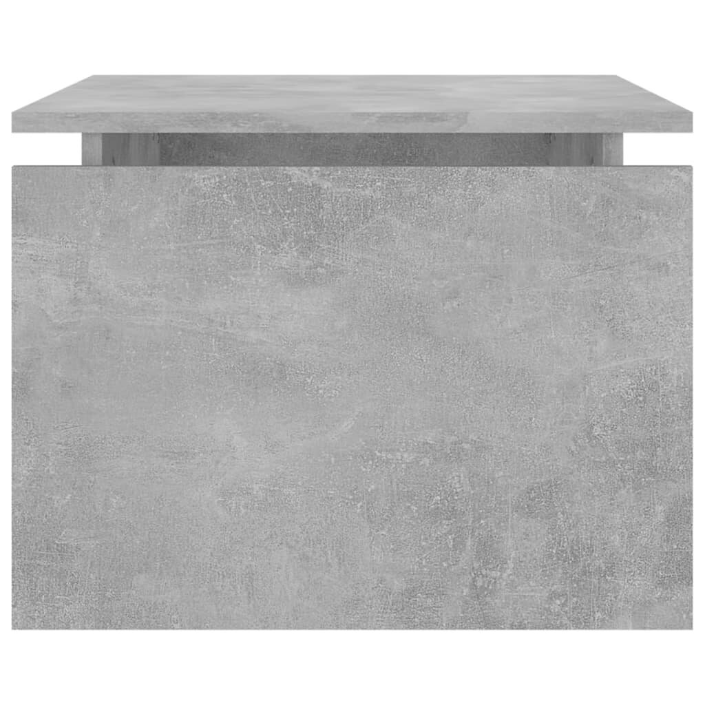 vidaXL kafijas galdiņš, betona pelēks, 68x50x38 cm, skaidu plāksne цена и информация | Žurnālgaldiņi | 220.lv
