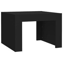 vidaXL kafijas galdiņš, melns, 50x50x35 cm, skaidu plāksne cena un informācija | Žurnālgaldiņi | 220.lv