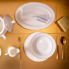 Ambition šķīvis Aura Gold, 30.5 cm, balts цена и информация | Посуда, тарелки, обеденные сервизы | 220.lv