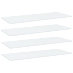 vidaXL plauktu dēļi, 4 gab., balti, 100x40x1,5 cm, skaidu plāksne цена и информация | Полки | 220.lv