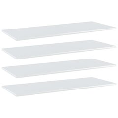 vidaXL plauktu dēļi, 4 gab., balti, 100x40x1,5 cm, skaidu plāksne cena un informācija | Plaukti | 220.lv