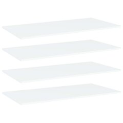 vidaXL plauktu dēļi, 4 gab., balti, 100x50x1,5 cm, skaidu plāksne cena un informācija | Plaukti | 220.lv