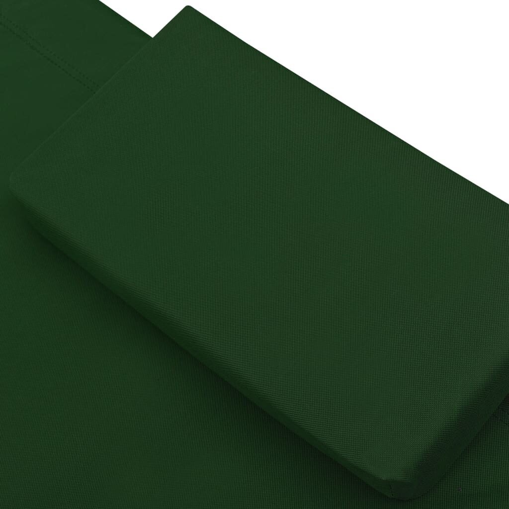 vidaXL āra atpūtas gulta, zaļš audums цена и информация | Sauļošanās krēsli | 220.lv