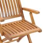 vidaXL saliekami dārza krēsli, 2 gab., masīvs tīkkoks cena un informācija | Dārza krēsli | 220.lv