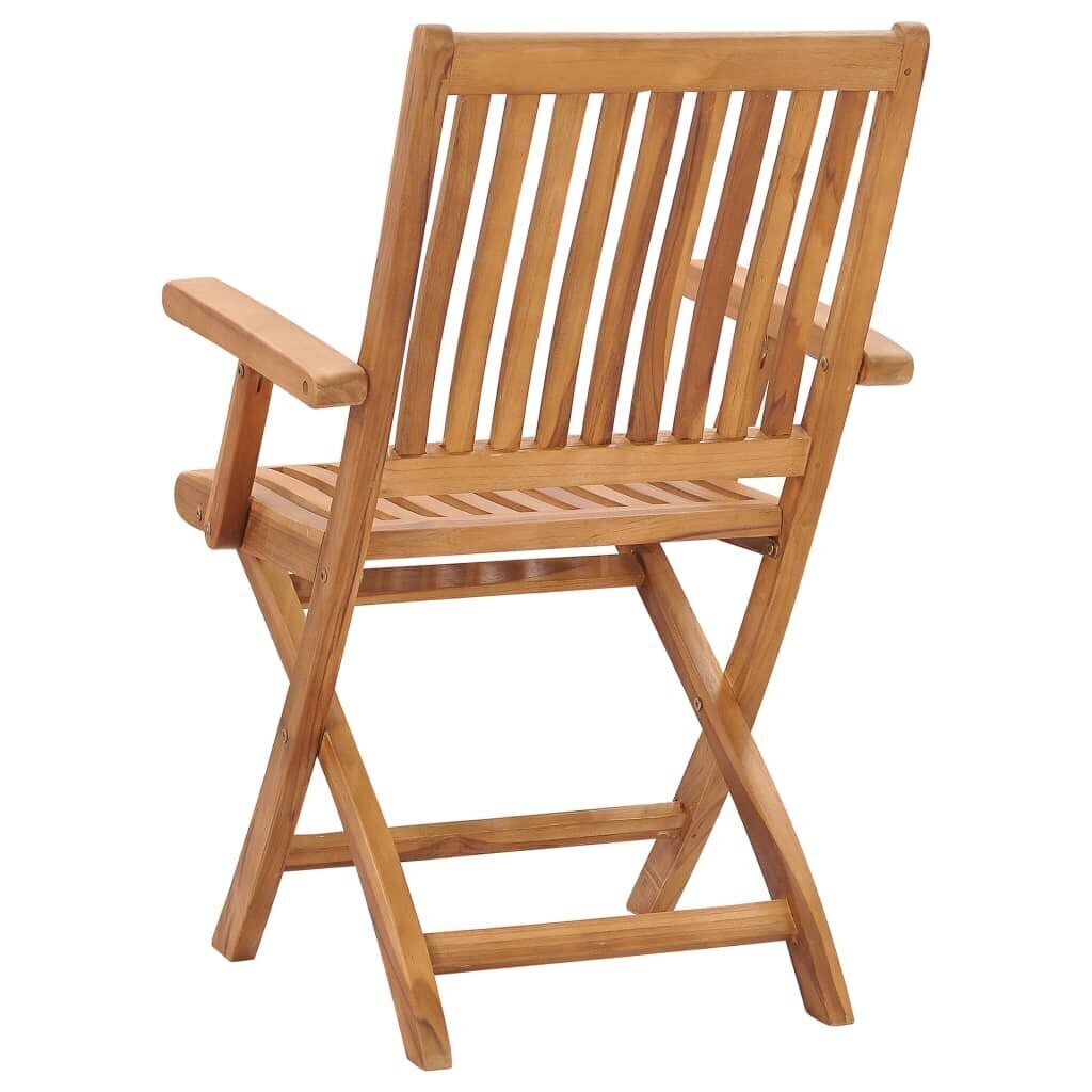 vidaXL saliekami dārza krēsli, 2 gab., masīvs tīkkoks cena un informācija | Dārza krēsli | 220.lv