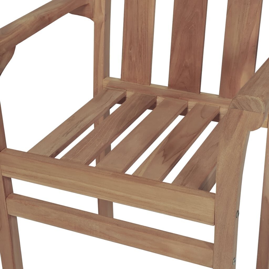 Dārza krēsli vidaXL, 2 gab., zaļi matrači, brūni цена и информация | Dārza krēsli | 220.lv