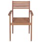 Dārza krēsli vidaXL, 2 gab., zili matrači, brūni цена и информация | Dārza krēsli | 220.lv