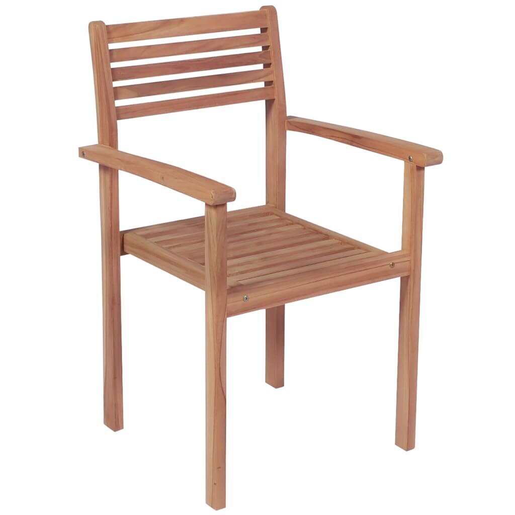 Dārza krēsli vidaXL, 2 gab., zili matrači, brūni cena un informācija | Dārza krēsli | 220.lv