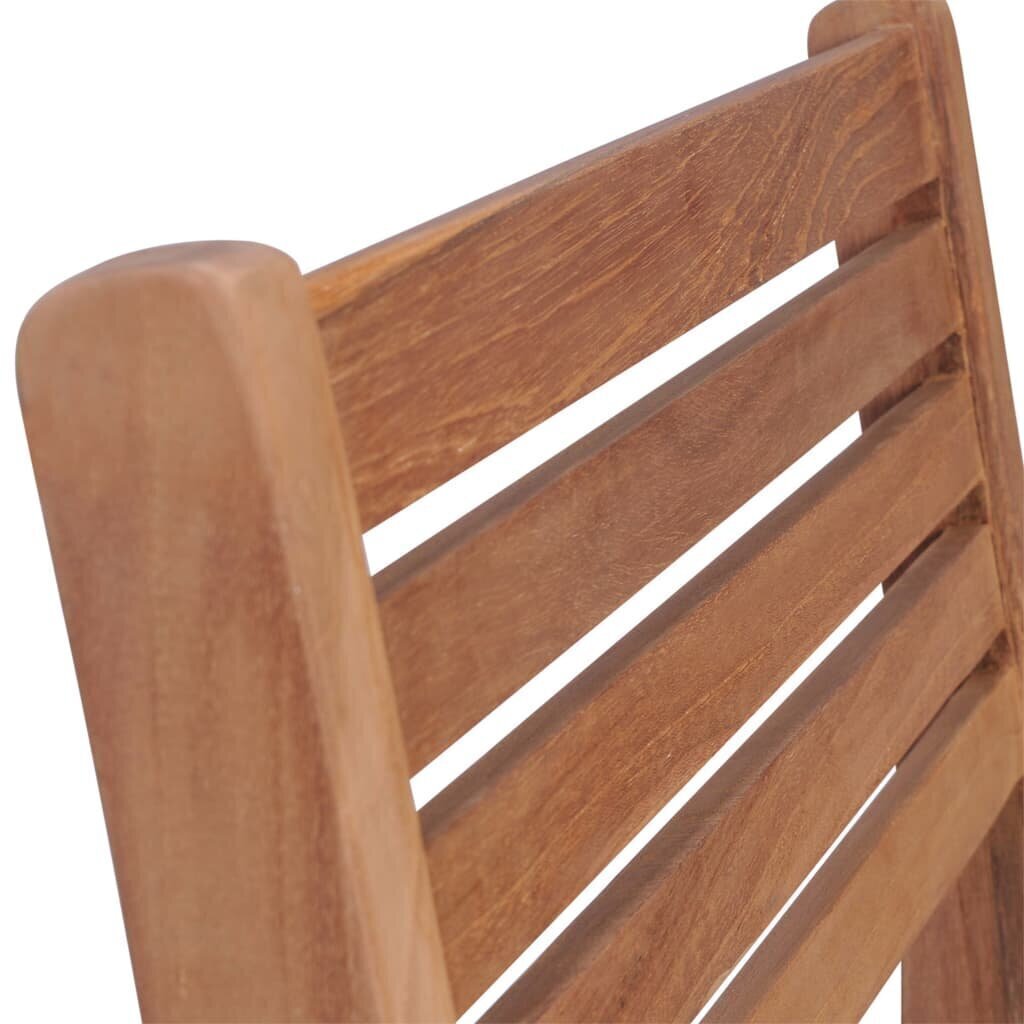Dārza krēsli vidaXL, matrači ar rūtiņām, 4 gab., brūni цена и информация | Dārza krēsli | 220.lv