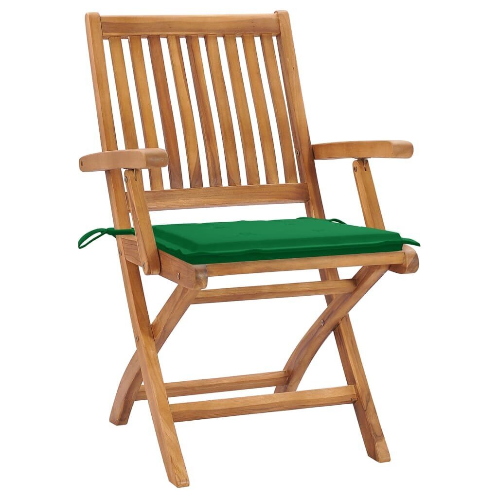 Saliekami dārza krēsli ar matračiem vidaXL, 4 gab. цена и информация | Dārza krēsli | 220.lv
