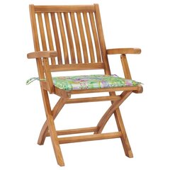 Saliekami dārza krēsli ar matračiem vidaXL, 4 gab., brūni cena un informācija | Dārza krēsli | 220.lv