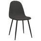 vidaXL virtuves krēsli, 2 gab., 45x54,5x87 cm, melna mākslīgā āda cena un informācija | Virtuves un ēdamistabas krēsli | 220.lv