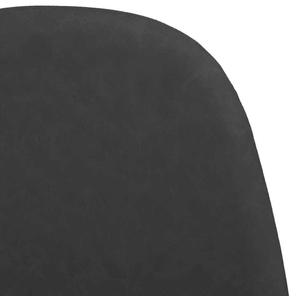 vidaXL virtuves krēsli, 2 gab., 45x54,5x87 cm, melna mākslīgā āda cena un informācija | Virtuves un ēdamistabas krēsli | 220.lv