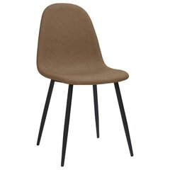 vidaXL virtuves krēsli, 4 gab., 45x54,5x87cm, tumši brūna mākslīgā āda kaina ir informacija | Virtuves un ēdamistabas krēsli | 220.lv
